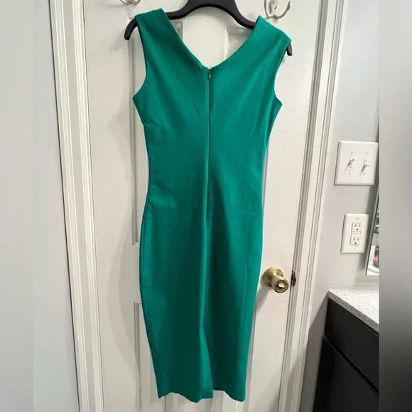 New MUXXN  Boutique Women's Retro 50s Style Sleeveless Slim Dark Green Dress - Picture 4 of 12